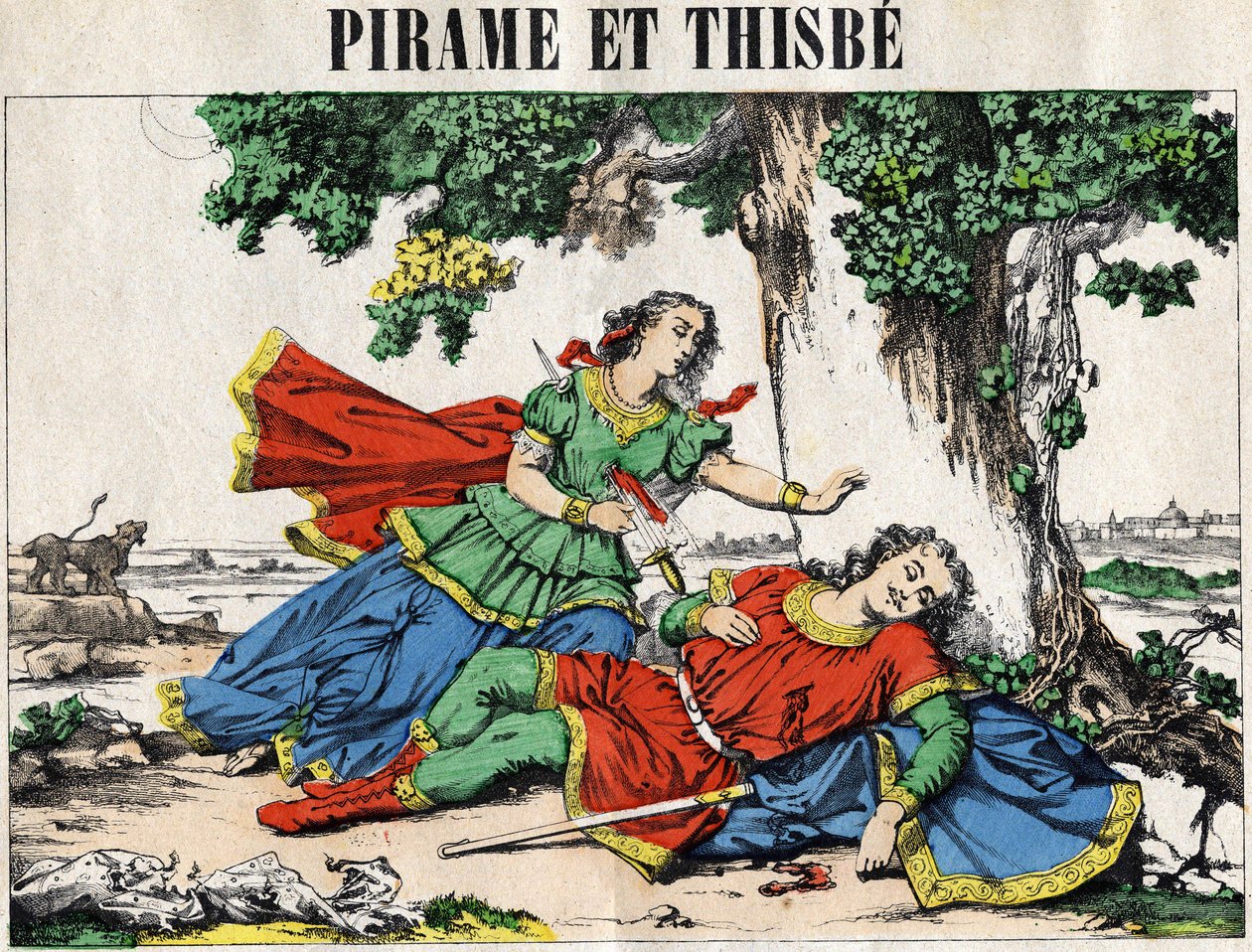 Pyramus und Thisbe, Erzählung von Ovid in „Die Metamorphosen“ von French School
