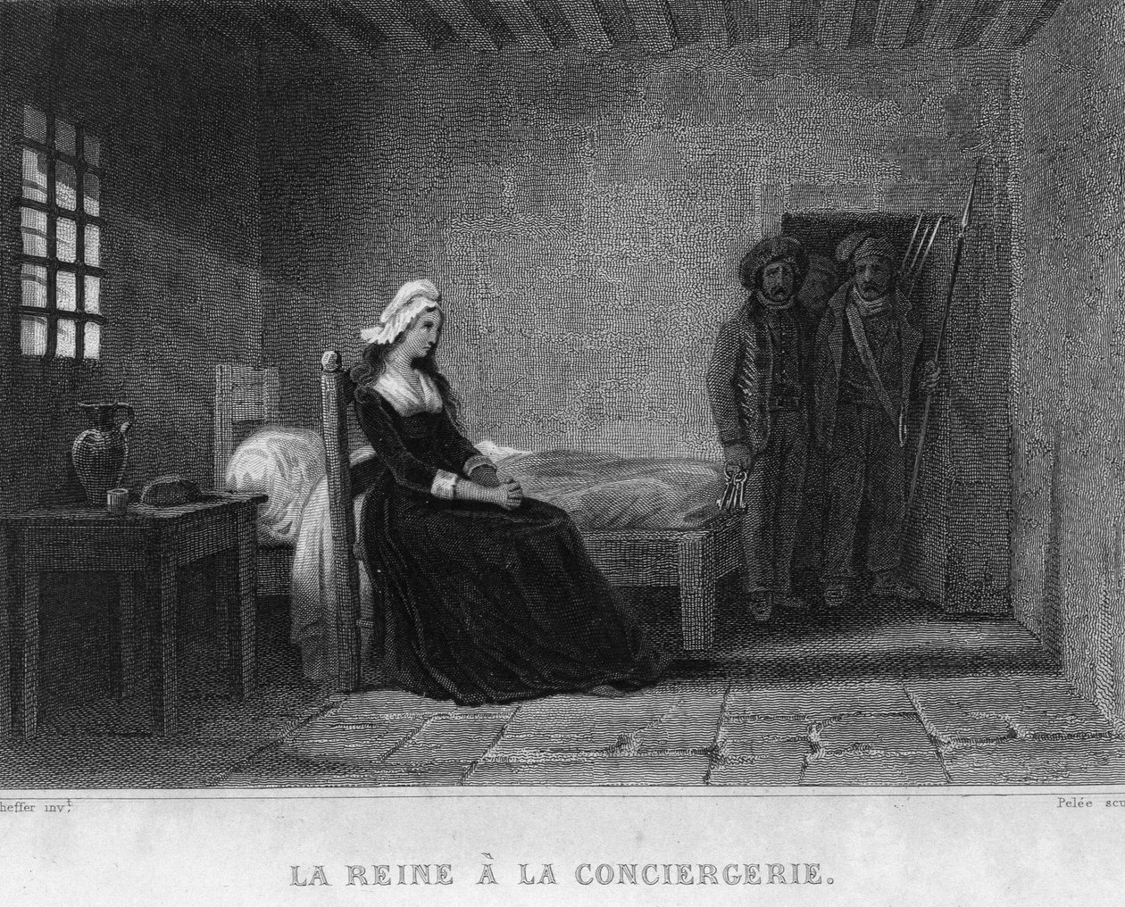 Königin Marie Antoinette in der Concierge-Gefängnis - in „Revolution française“ von Thiers. 19. Jahrhundert von French School