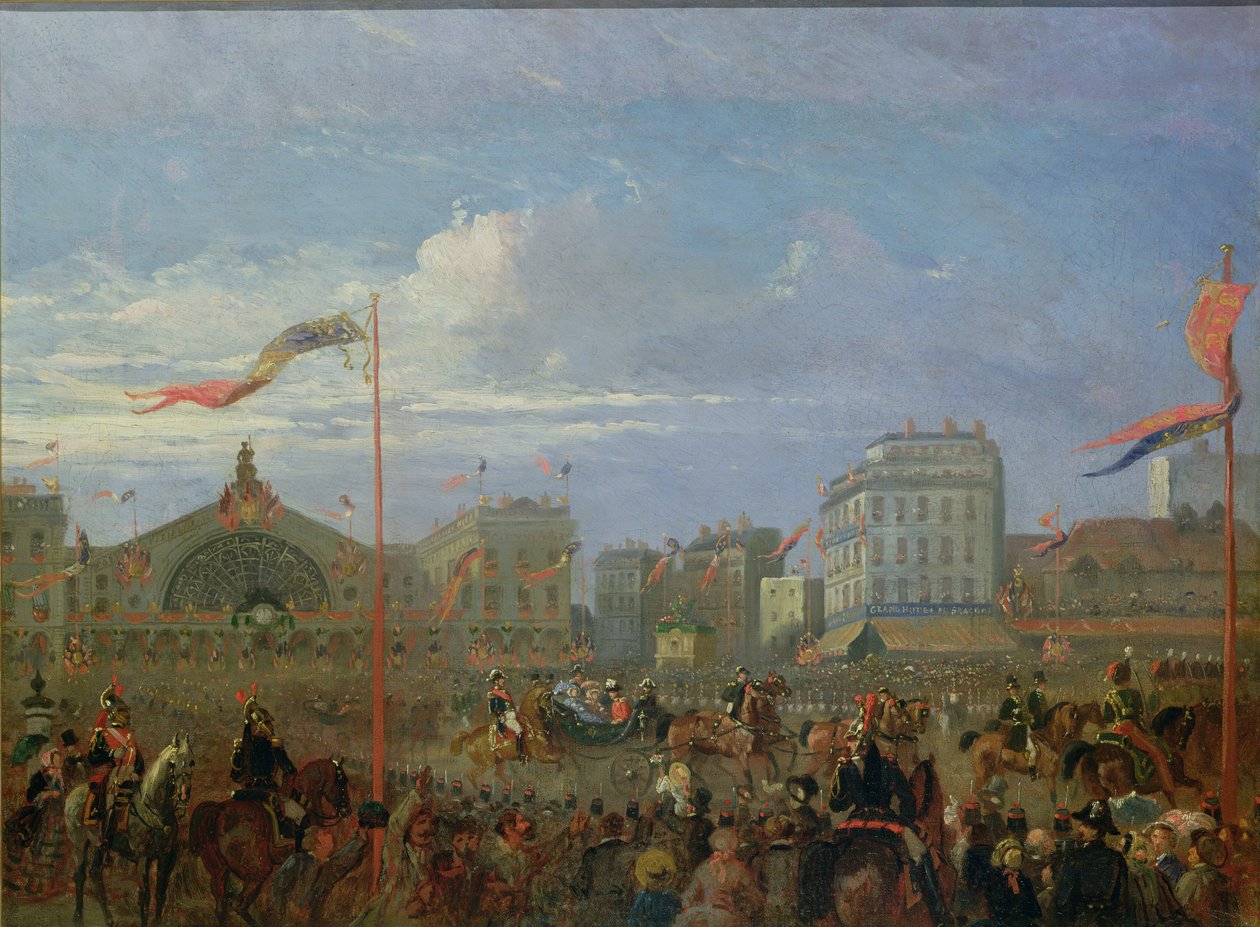 Königin Victoria (1819-1901) kommt am Gare de l