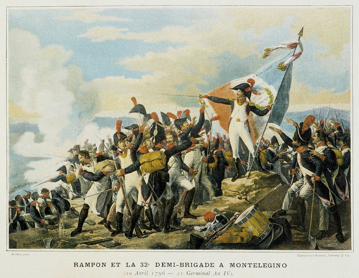 Rampon und die 32. Halbbrigade bei Monelegino, 10. April von French School