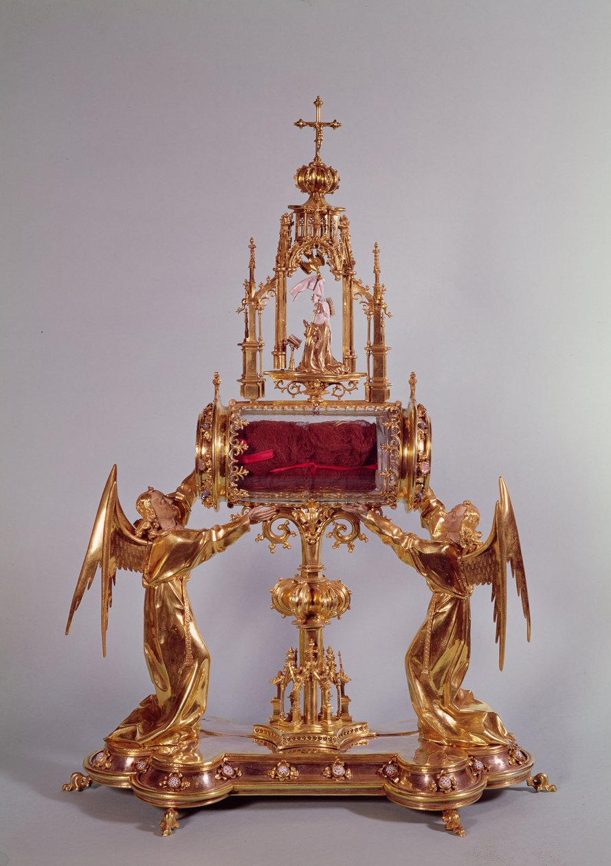 Reliquiar des Schleiers von St. Aldegonde (Gold) von French School