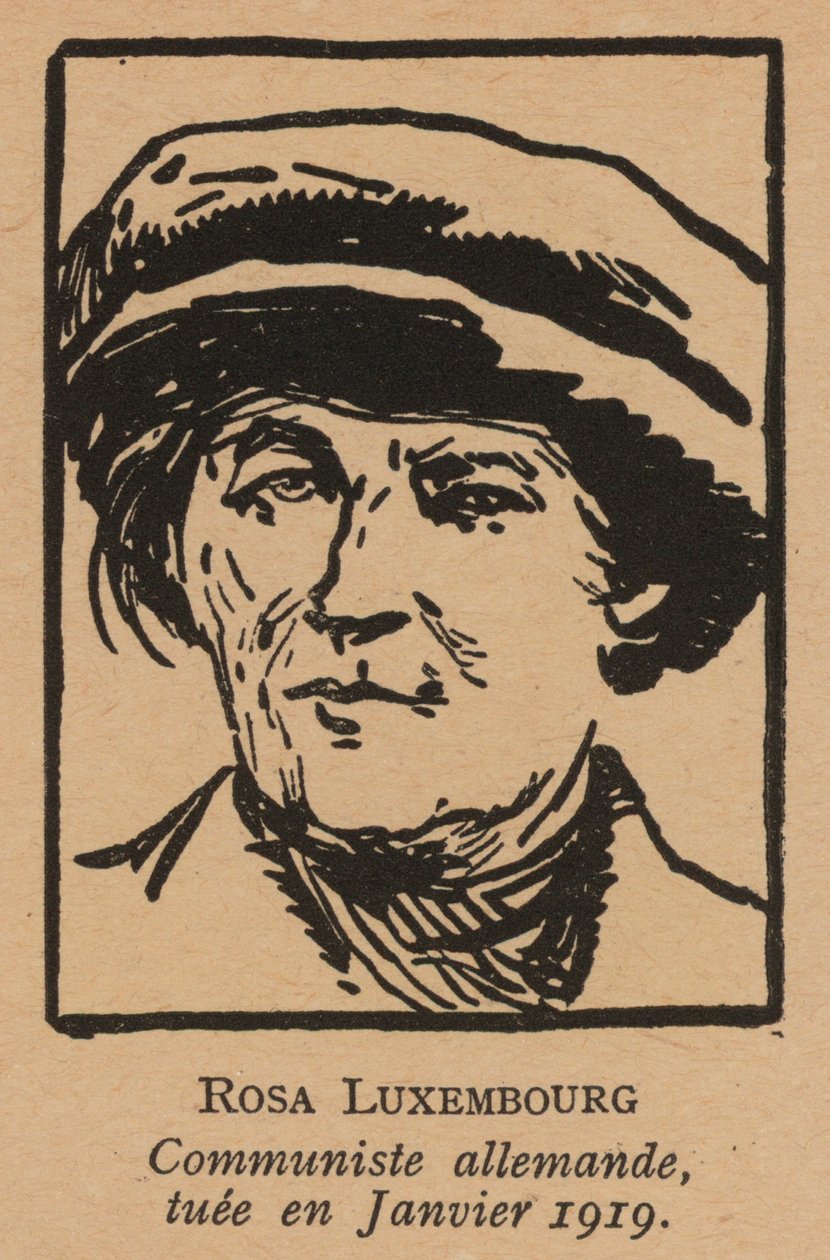 Rosa Luxemburg, deutsche kommunistische Revolutionärin, ermordet von den Freikorps nach dem Spartakusaufstand im Januar 1919 von French School