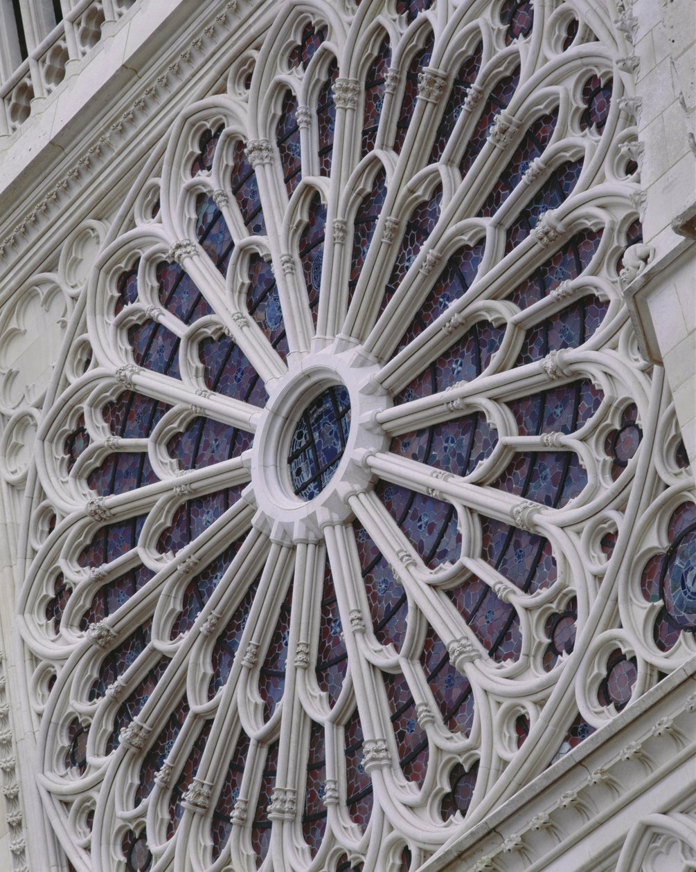 Rosettenfenster der Westfassade, ca. 1270 von French School