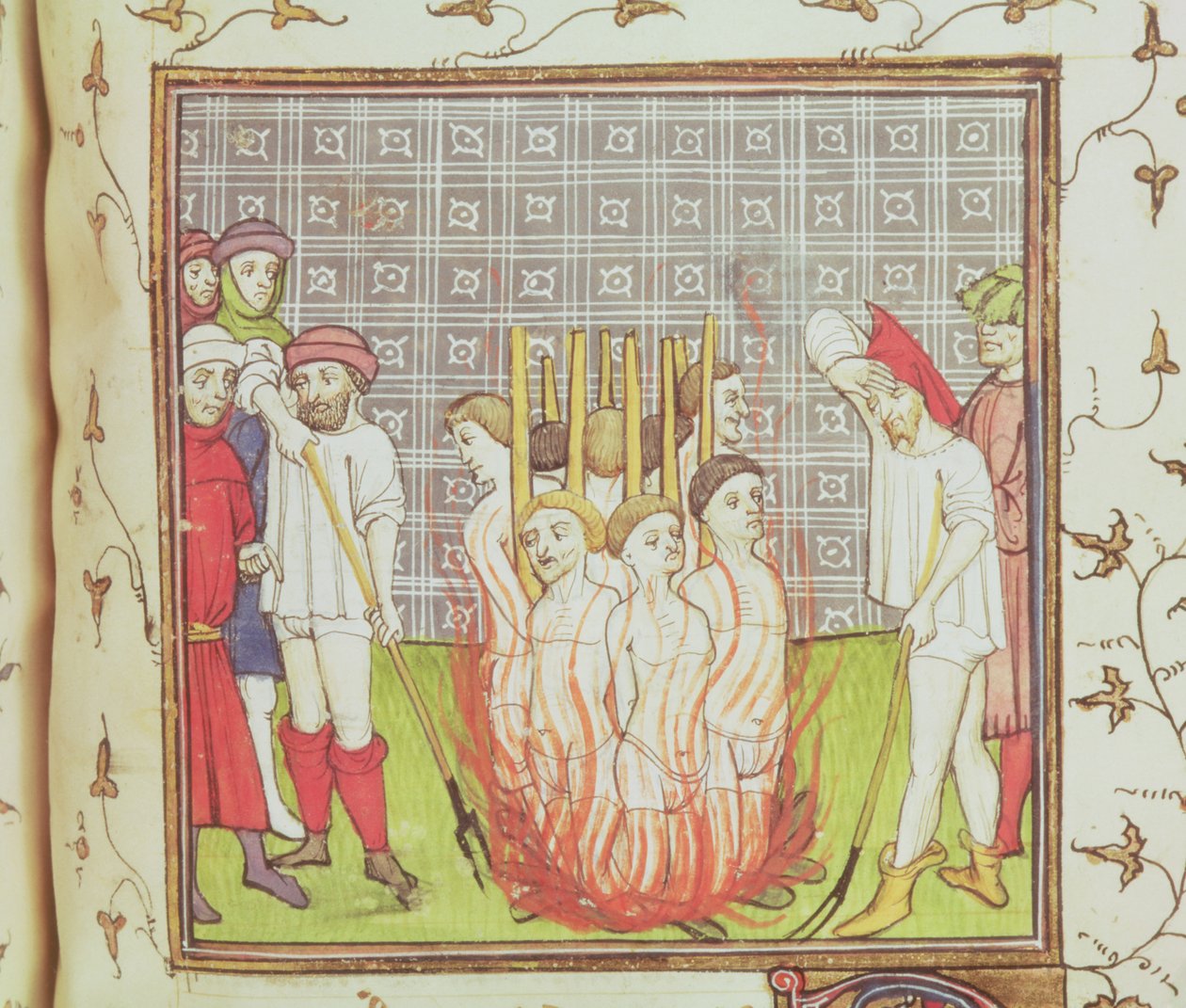 Roy 20 C VII f.44v Verbrennung der Templer, c.1308 von French School