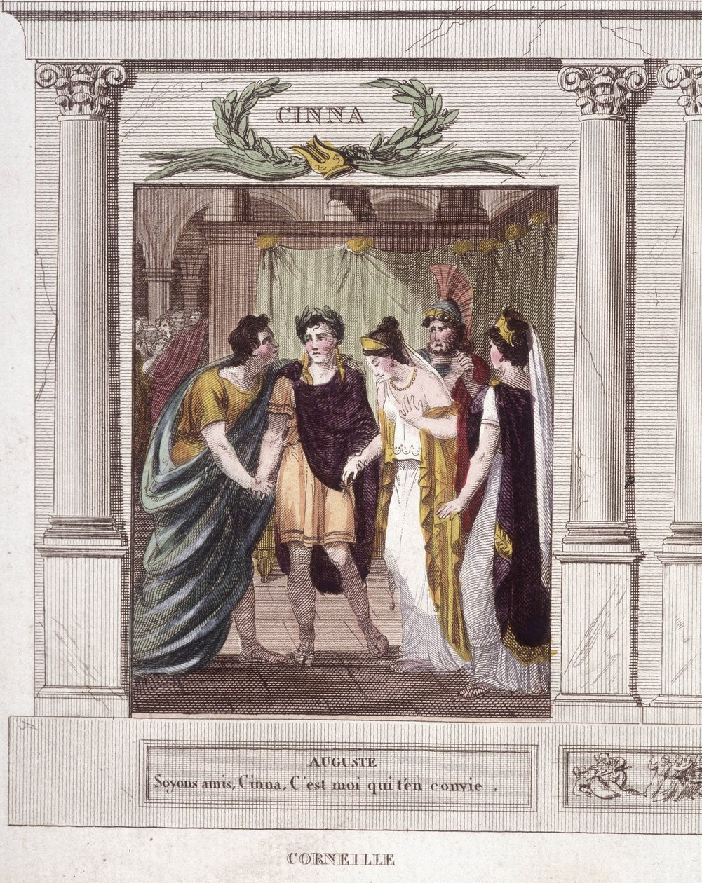 Szene und Dialog von Augustus und Cinna in „Cinna ou la clémence d