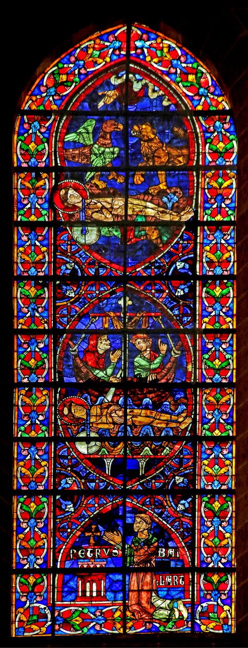 Szenen zum Tod von St. Vincent; Stifter Petrus Baillart von French School