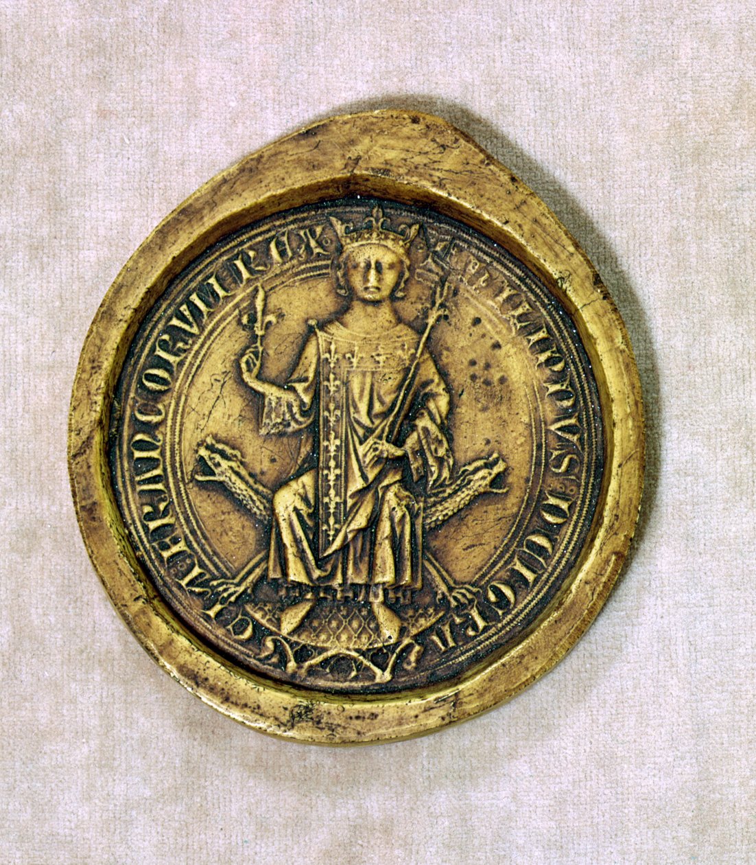 Siegel von Philippe III. (1245-85) der Kühne, 1272 von French School