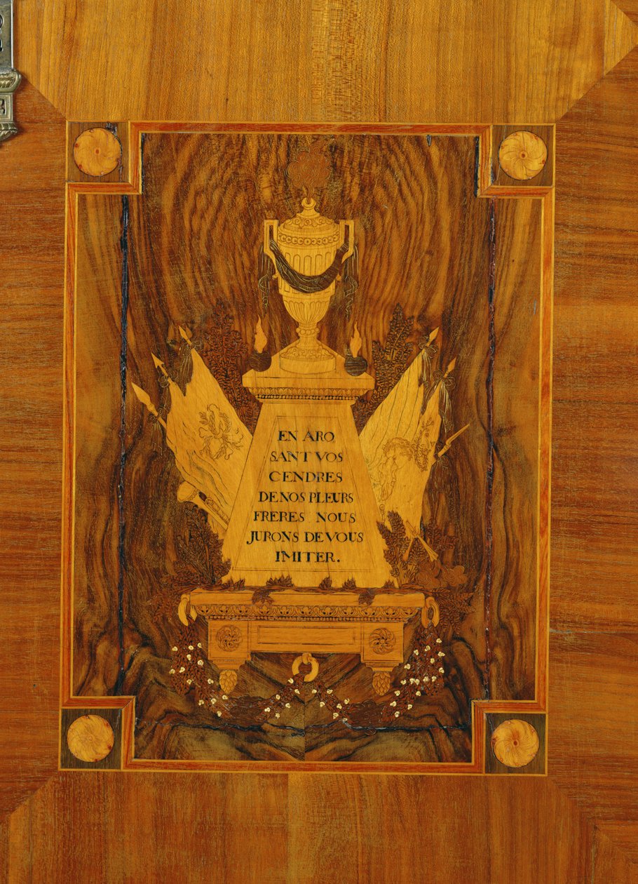 Anrichte mit Marketerie-Design von Emblemen und Mottos der Französischen Revolution von French School