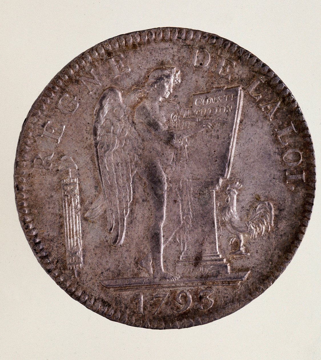 Silberner französischer Ecu, französische Republik (1793-1804) von French School