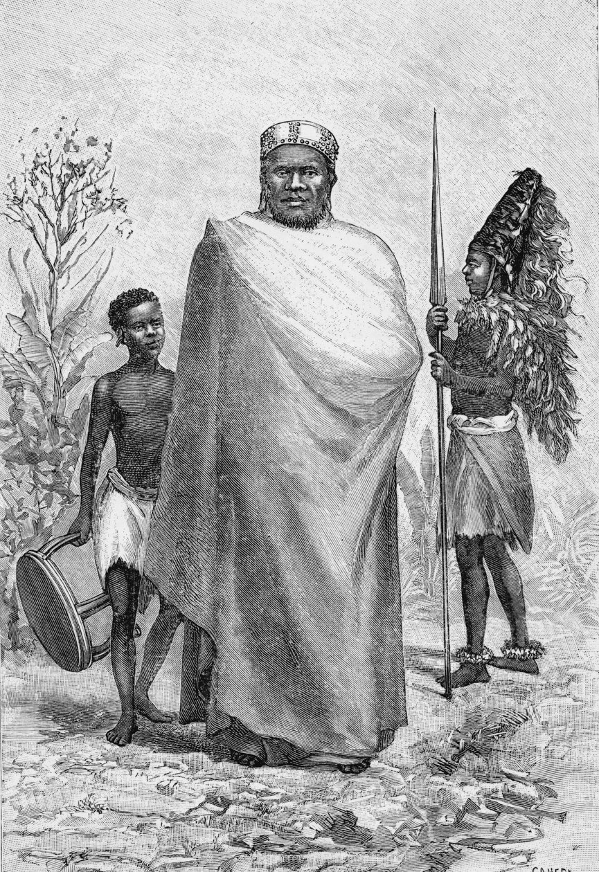 Sina, Sultan von Kibosho und ein Krieger von French School