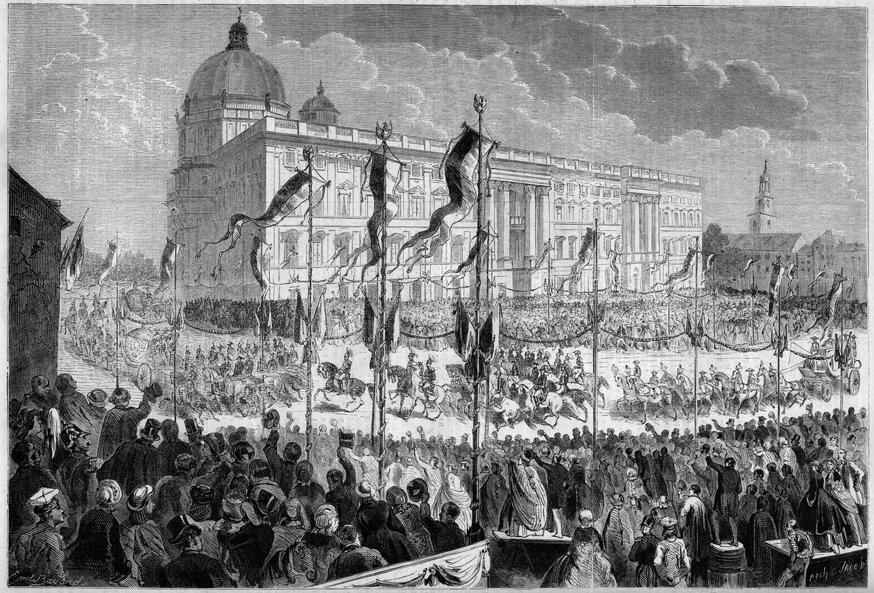 Feierlicher Einzug von Wilhelm I. (1797-1888), König von Preußen, in Berlin am 22. Oktober von French School