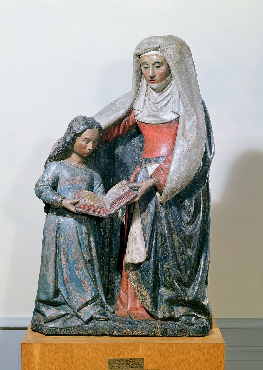 Hl. Anna und die Jungfrau, 1500-30 von French School