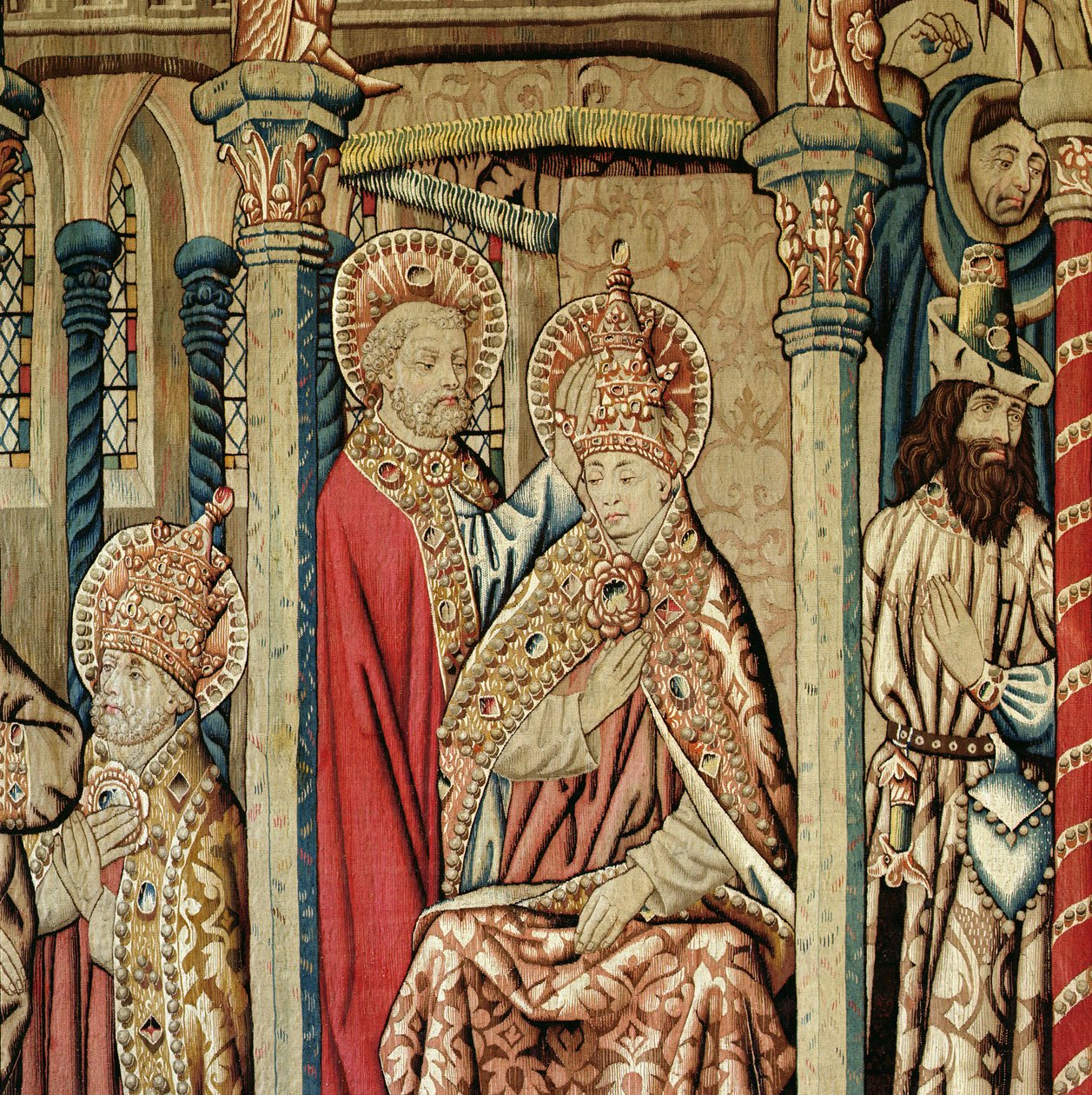 St. Peter setzt die päpstliche Tiara auf den Kopf von St. Clemens, aus 