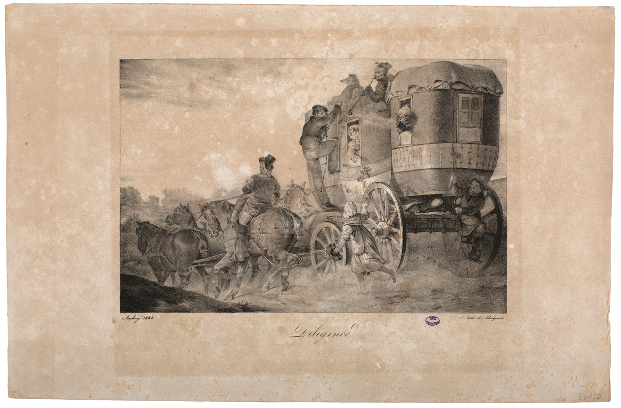 Postkutsche, 1823 von French School