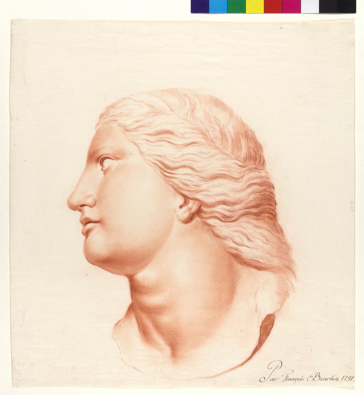 Studie basierend auf Statue (Tochter der Niobe) von French School