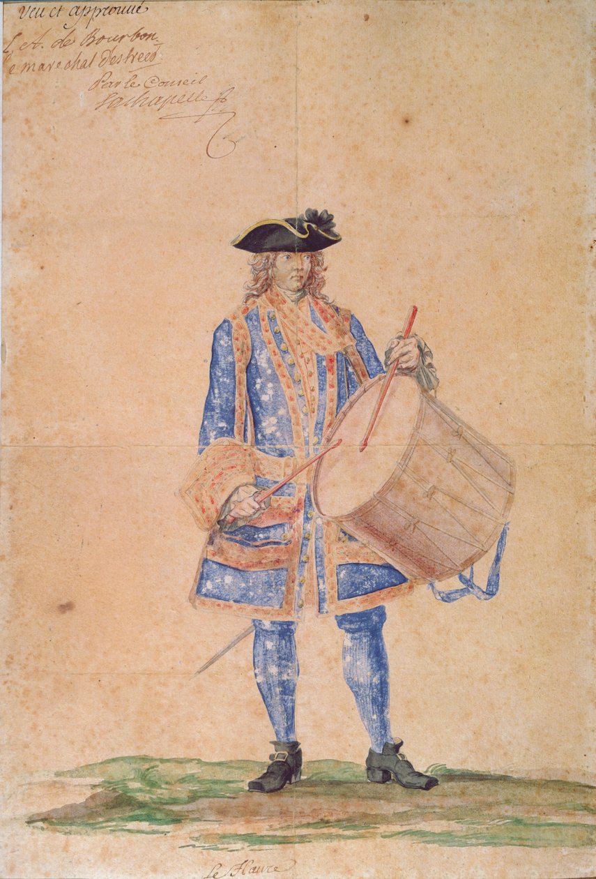 Studie der Uniform eines Marinekapitäns in Le Havre, 1718 von French School