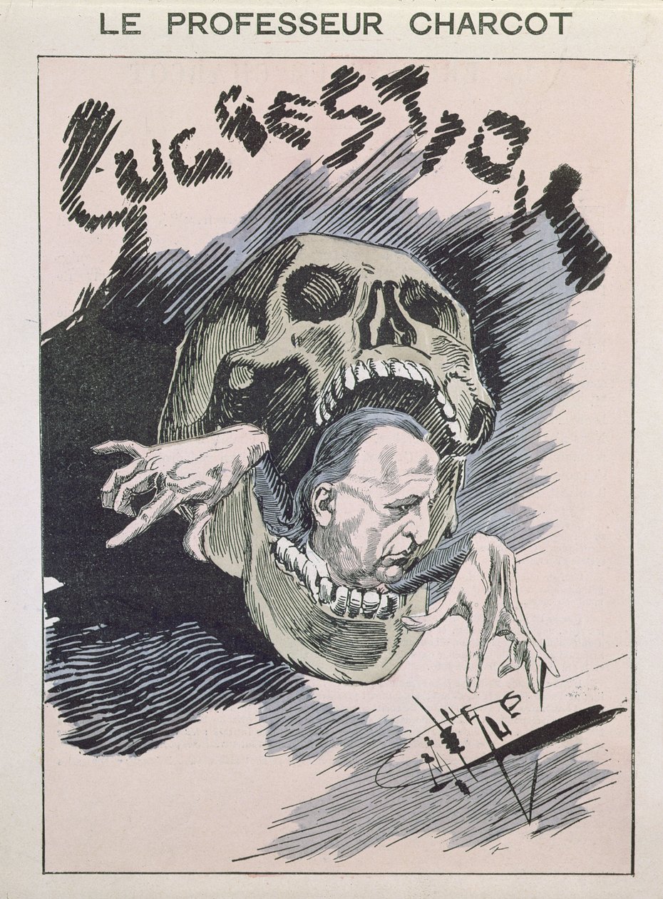 Suggestion, Karikatur von Jean Martin Charcot, um 1880-85 von French School