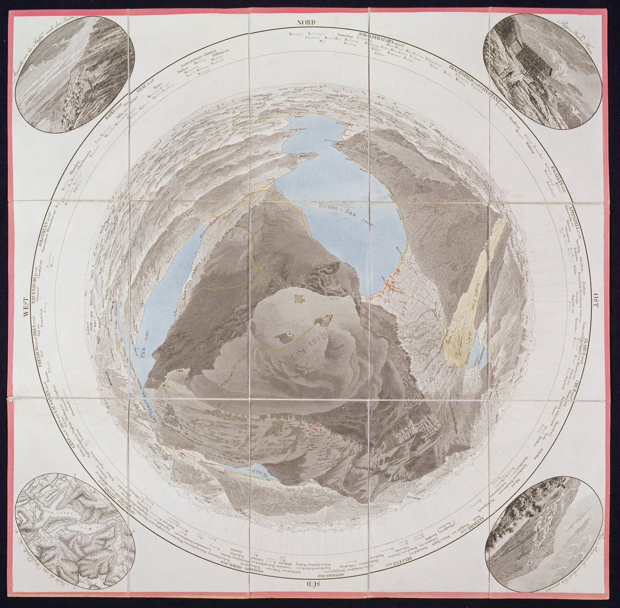 Gipfel des Kulm, Mont Rigi, aus Guide des Voyageurs sur le Mont Rigi, von Col. Pfyffer de Wyer, veröffentlicht 1823 von French School