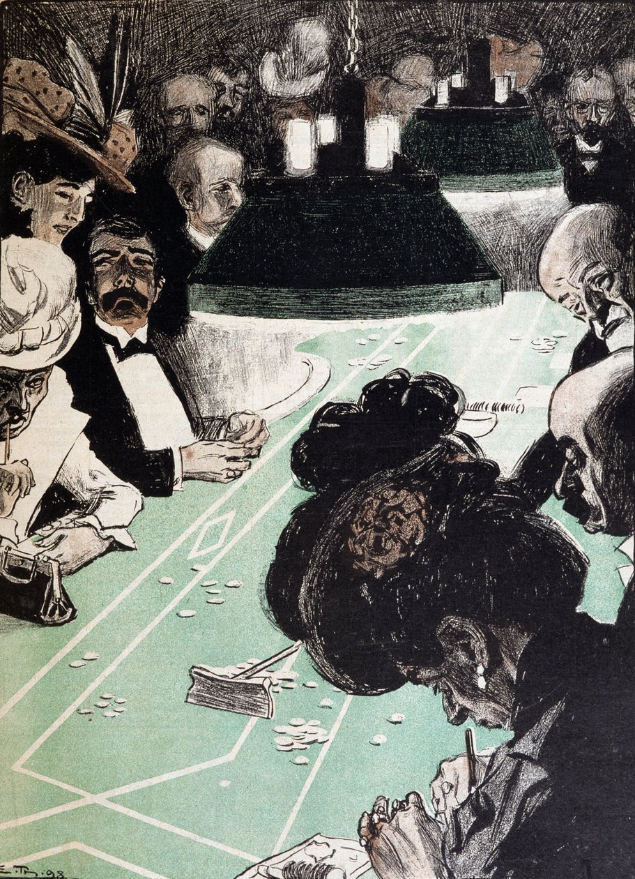 Spieltisch im Casino von Monte Carlo von French School