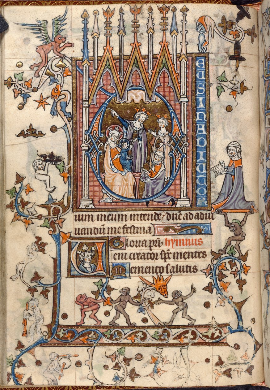 Die Anbetung der Könige, aus dem St Omer Stundenbuch, MS 36684, f.46v von French School