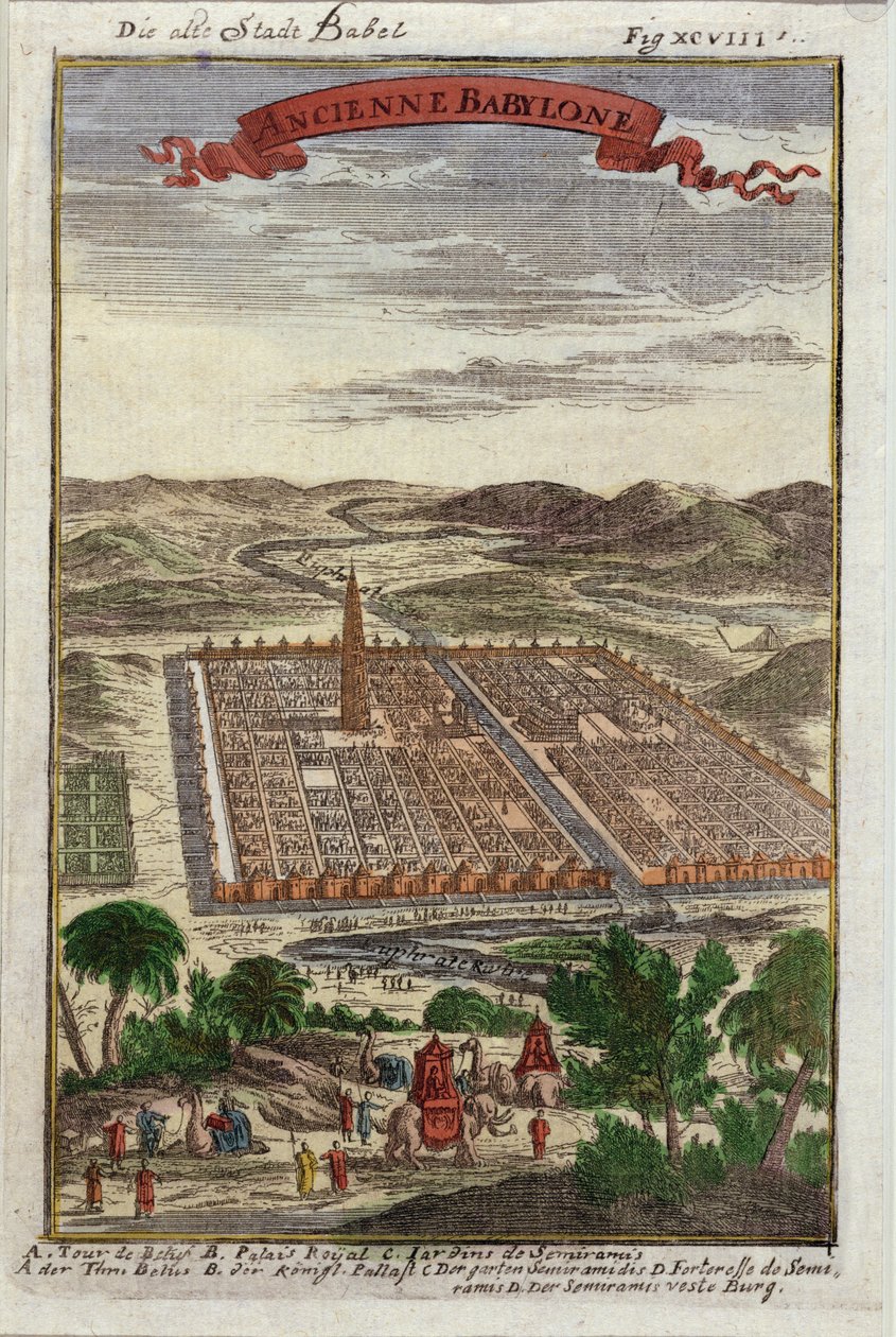 Die alte Stadt Babel, Illustration aus Description de l
