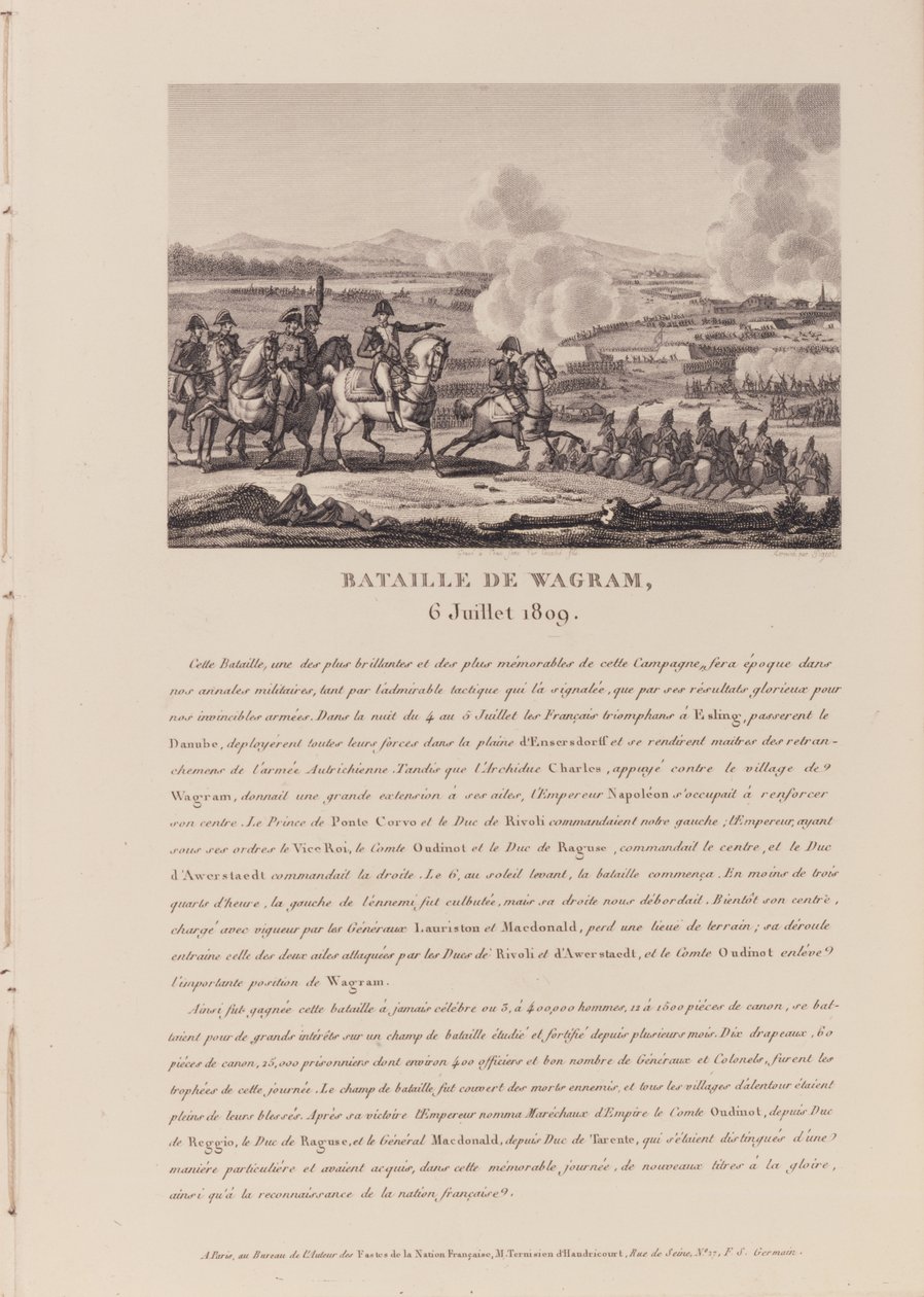 Die Schlacht von Wagram am 6. Juli 1809 von French School