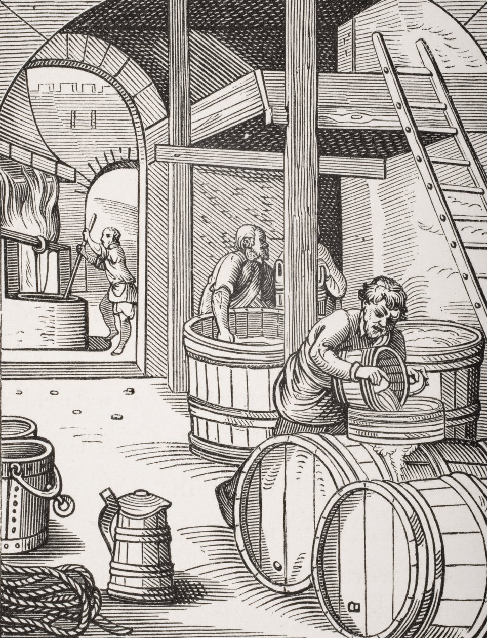 Der Brauer, nach einer Illustration aus dem 16. Jahrhundert, gezeichnet und graviert von Jost Amman (1539-91) aus 
