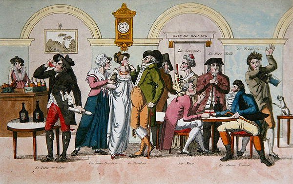 Das Café des Comédiens in Paris, frühes 19. Jahrhundert von French School
