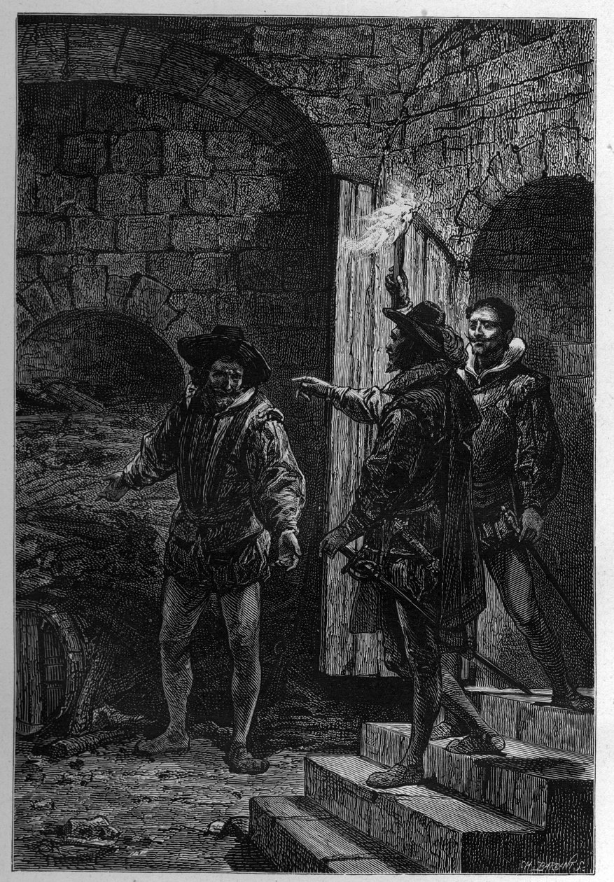 Die Gefangennahme von Guy Fawkes - Verhaftung von Guy Fawkes, englischer Katholik von French School