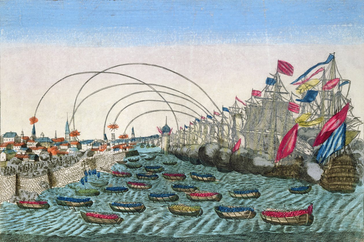 Die Eroberung von Havanna durch die Engländer im Jahr 1762 von French School