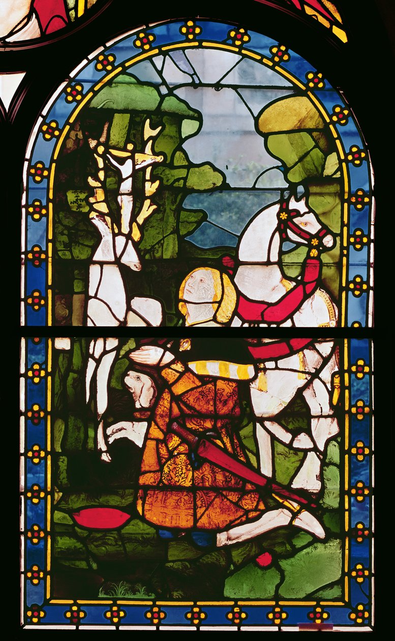 Die Bekehrung des St. Eustachius, aus der Kirche Saint-Pierre du Chatel von French School
