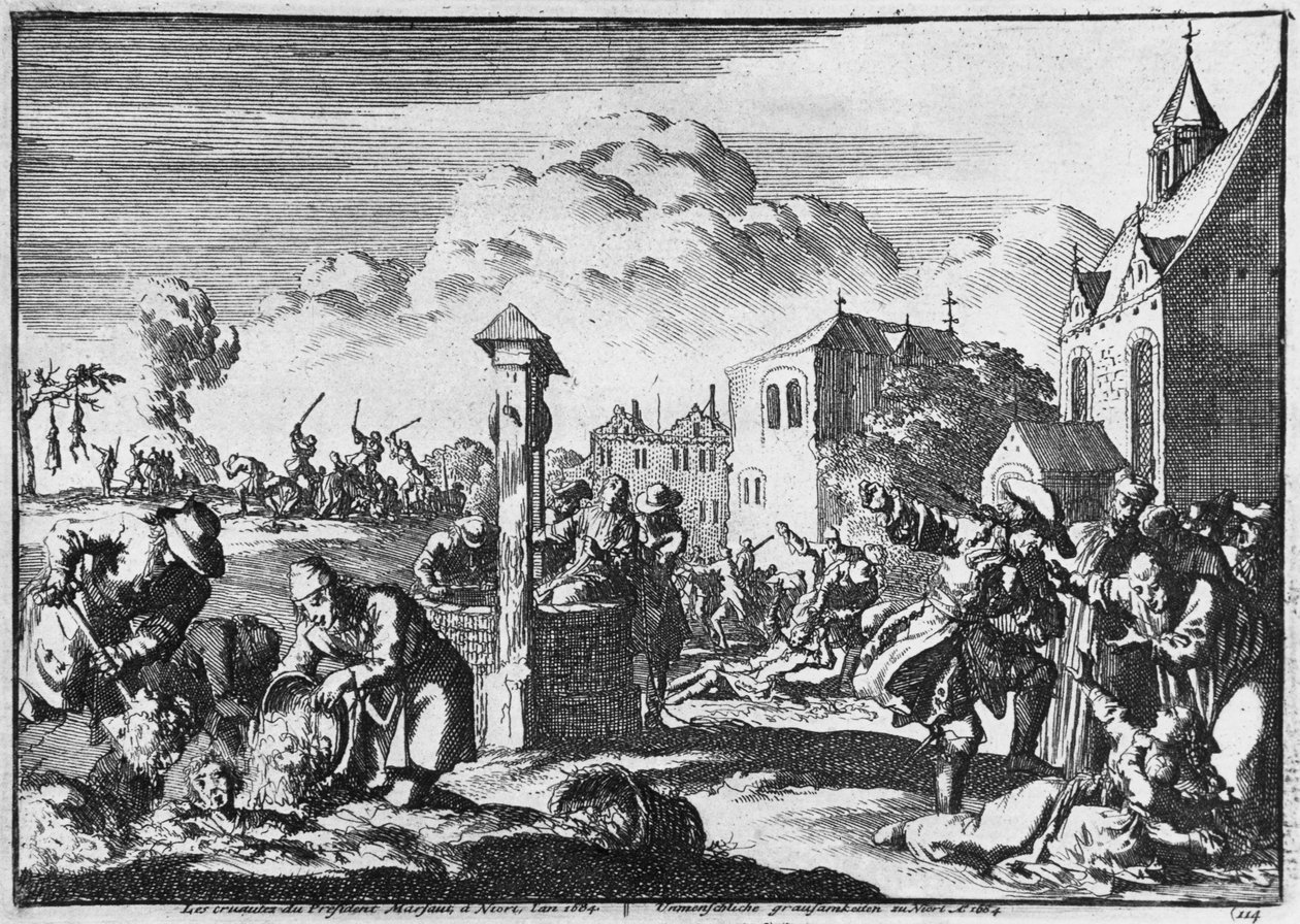 Die Grausamkeit von Präsident Marsaut in Niort gegen die Protestanten, 1684 von French School