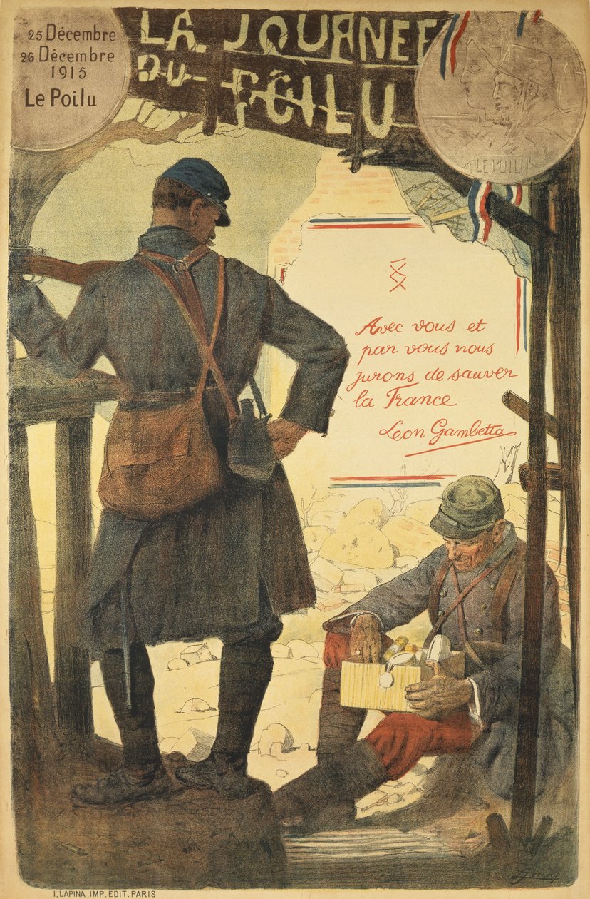 Der Tag des Poilu, 25.-26. Dezember 1915, 1915 von French School