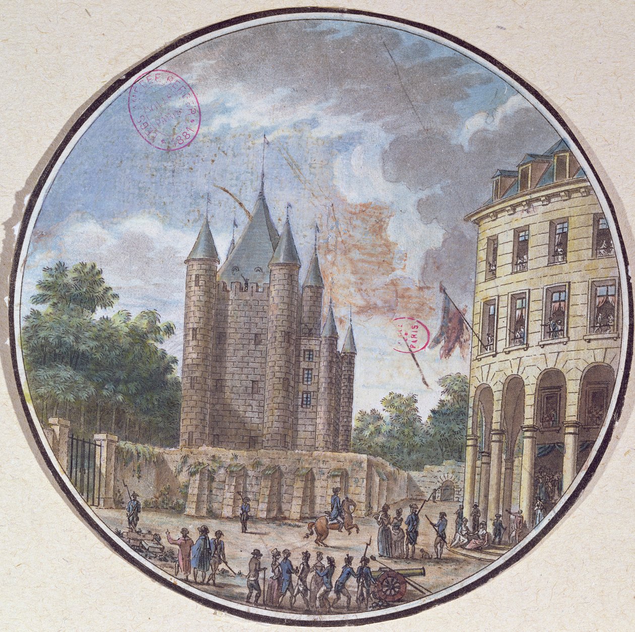 Der Donjon des Tempels, Paris von French School