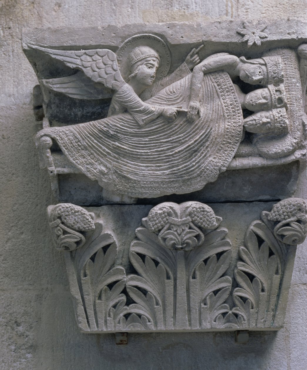 Der Traum der drei Könige, ursprüngliches Kapitell aus dem Kirchenschiff der Kathedrale von French School