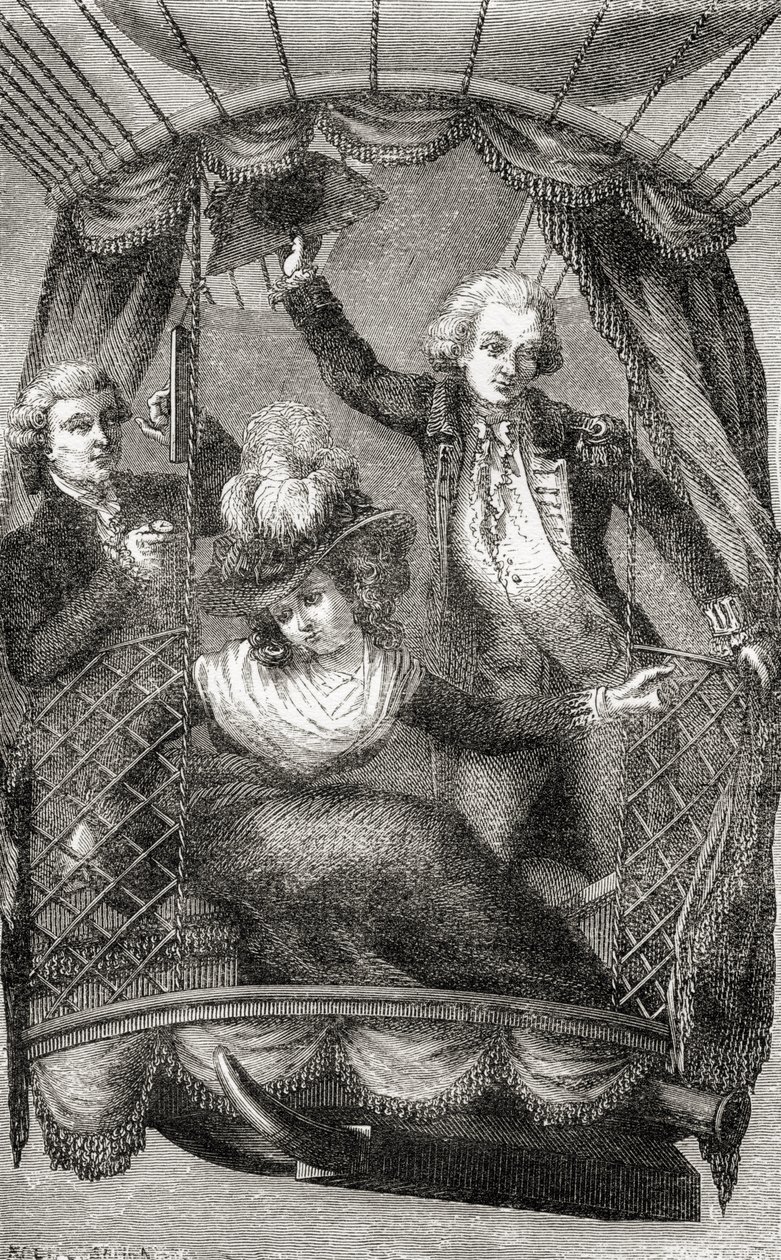 Der erste Ballonaufstieg in England, 15. September 1784, aus 