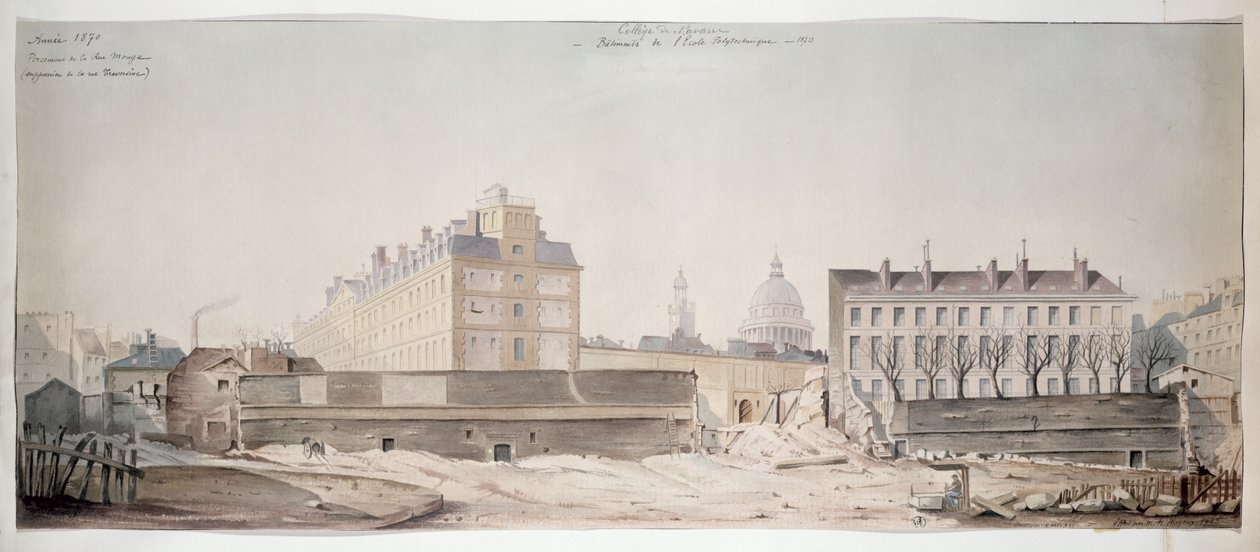 Das Loch in der Rue Monge, das College von Navarra und die Polytechnische Schule von Paris, 1870 von French School