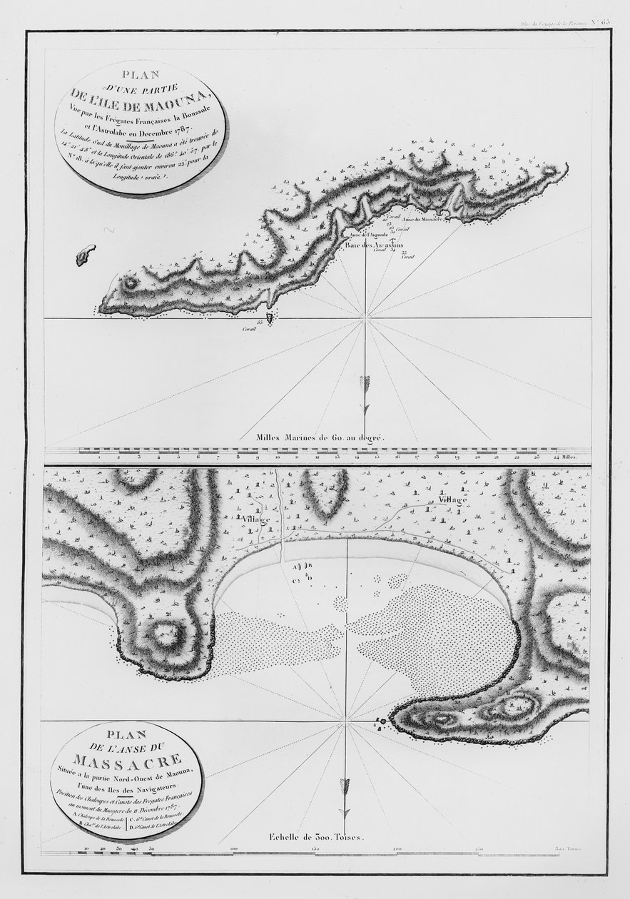Die Inseln Samoa und Maouna, aus dem Reisebericht von La Pérouse von French School