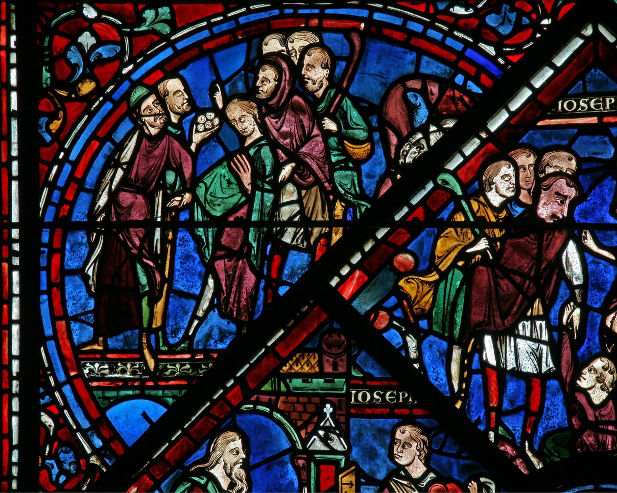 Das Joseph-Fenster: Er wird von seinen Brüdern verkauft von French School