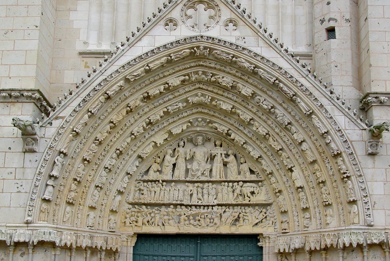 Das Jüngste Gericht, vom mittleren Tympanon der Westfassade von French School