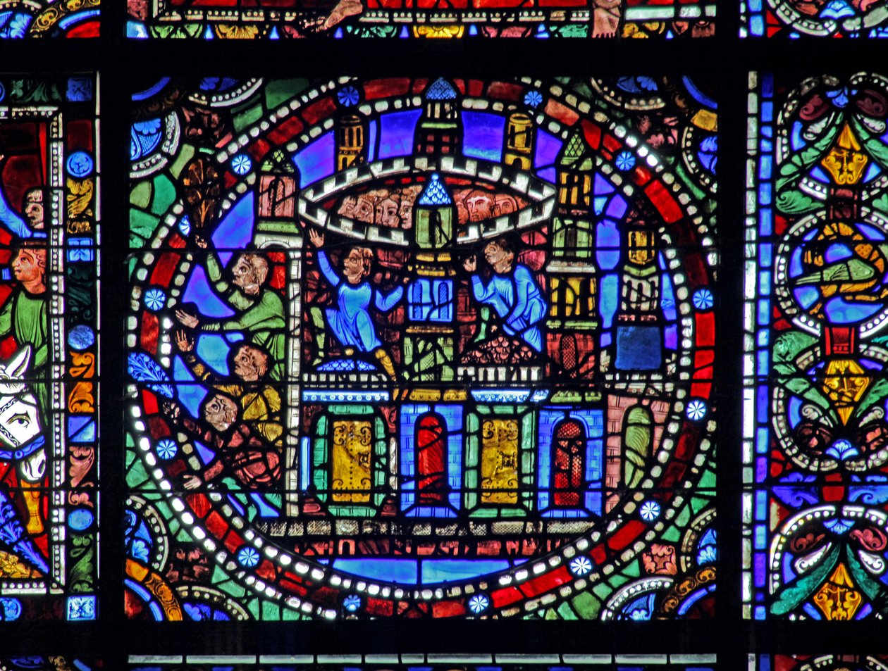 Das Leben Christi Fenster: Die Stadt Jerusalem von French School