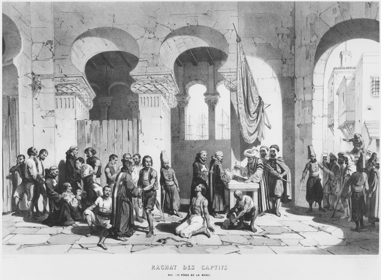 Die Barmherzigen Väter lösen die Gefangenen in Algerien aus, ca. 1830-40 von French School