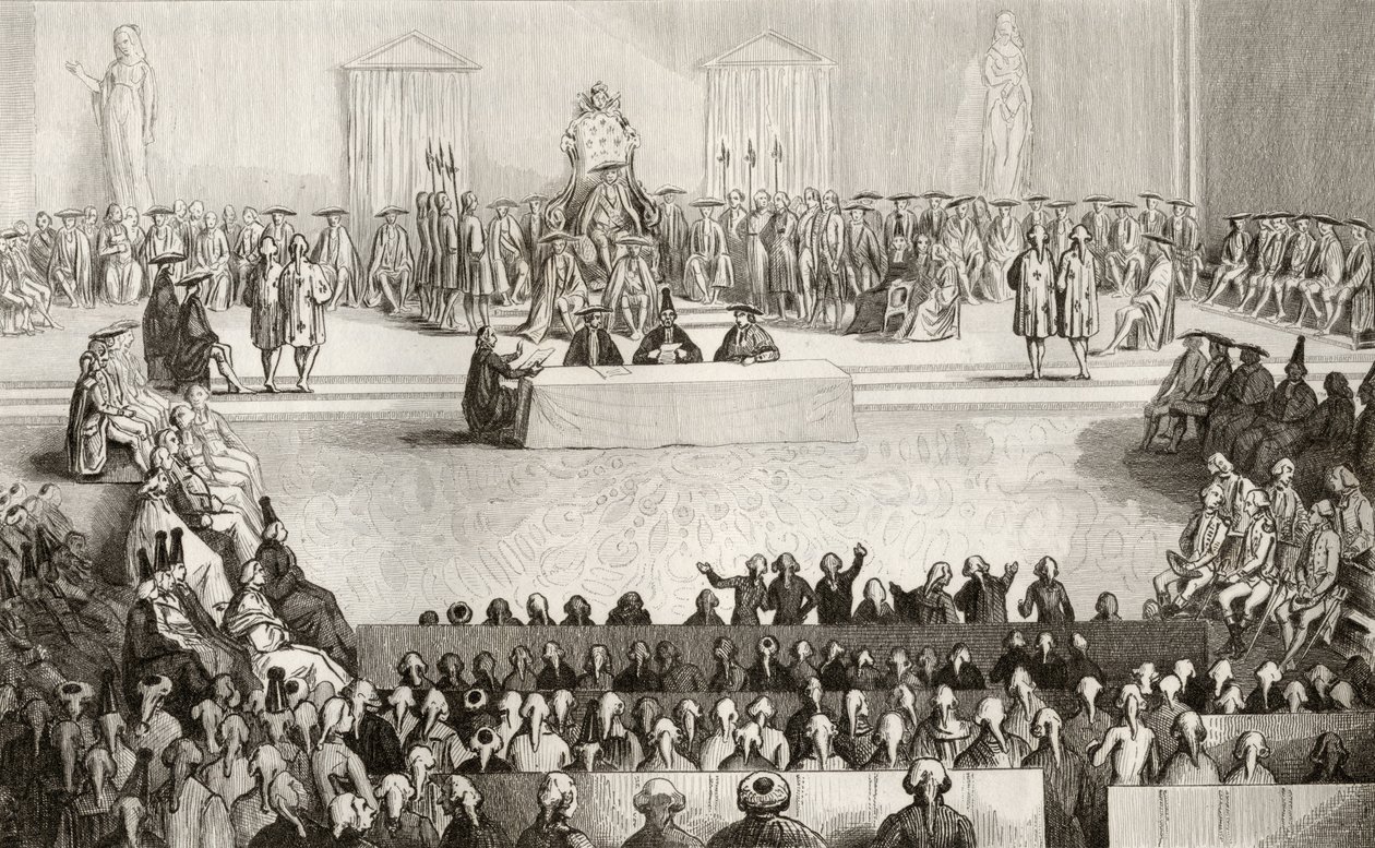 Die Nationalversammlung während der Herrschaft von Ludwig XVI. (1754-93) aus 