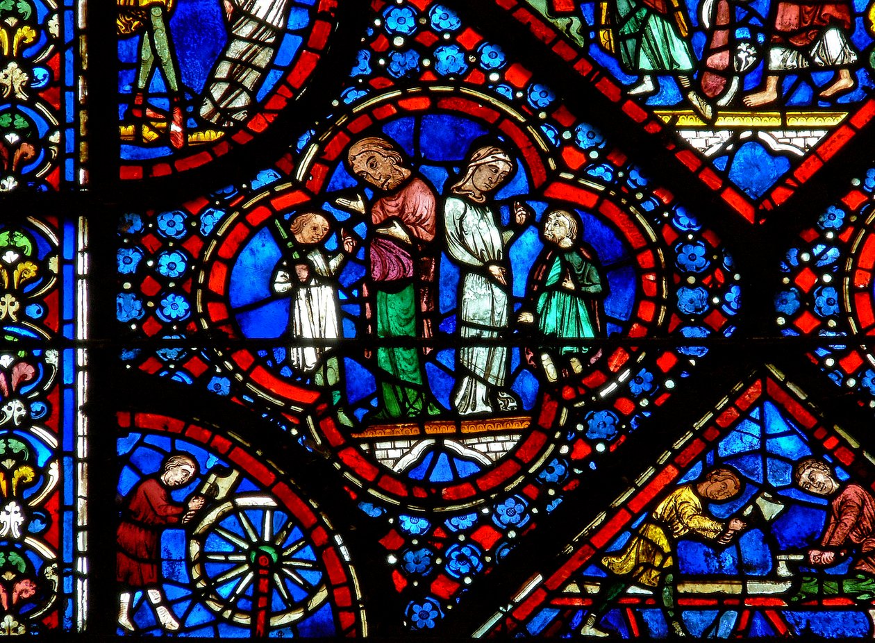 Das Noah-Fenster: Ein Paar der Nephilim von French School