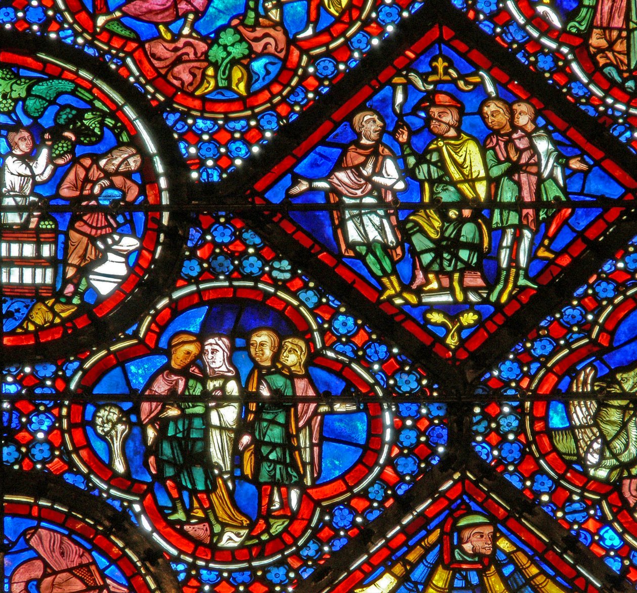 Das Noah-Fenster: Die Entdeckung des Weinstocks von French School
