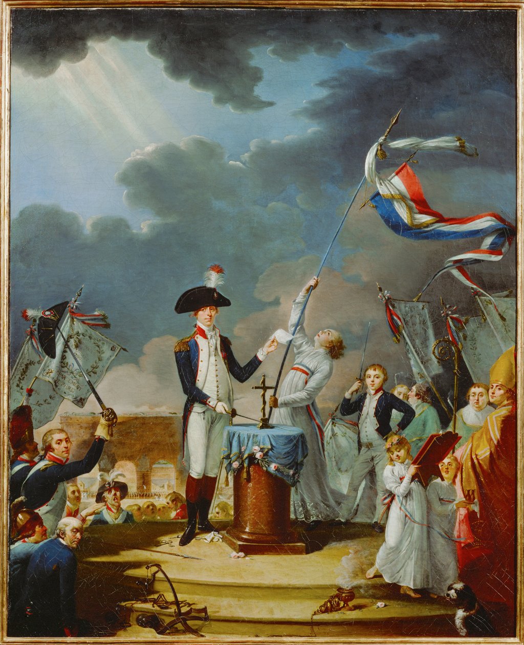 Der Eid von General Lafayette bei der Feier der Föderation von French School