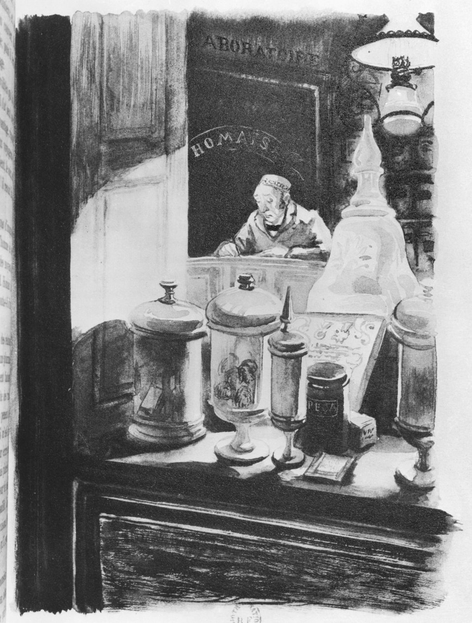Der Apotheker Homais, Illustration aus 
