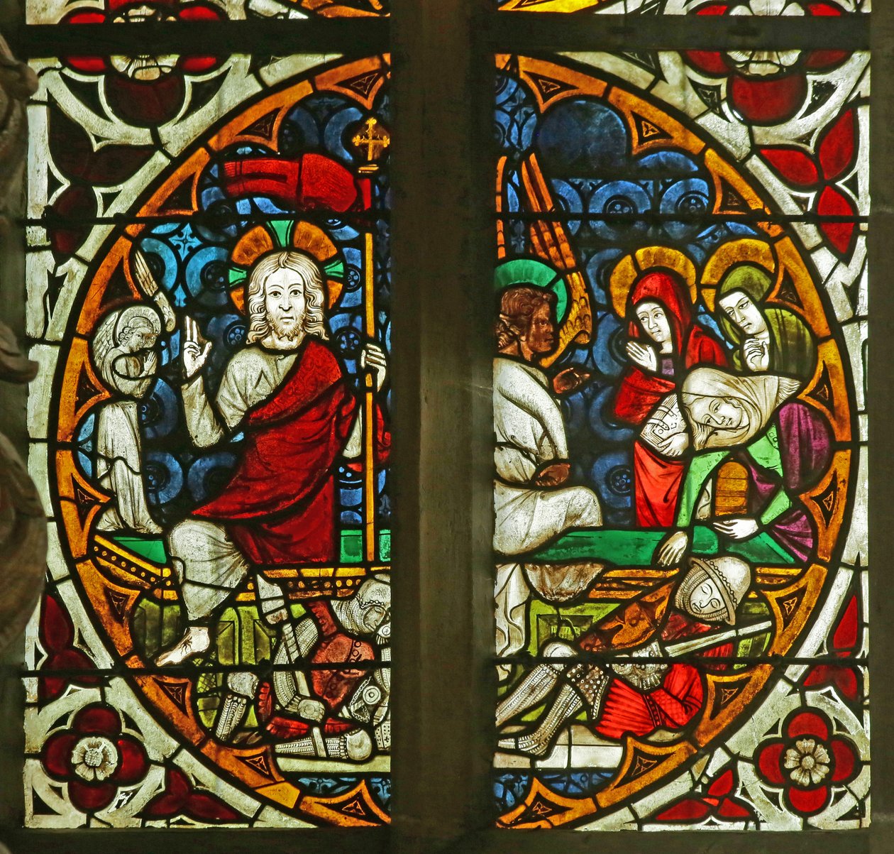 Die Auferstehung und die drei heiligen Frauen am Grab, ca. 1350 von French School