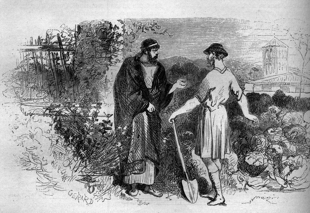 Der römische Kaiser Diokletian (245-313) in Salona von French School