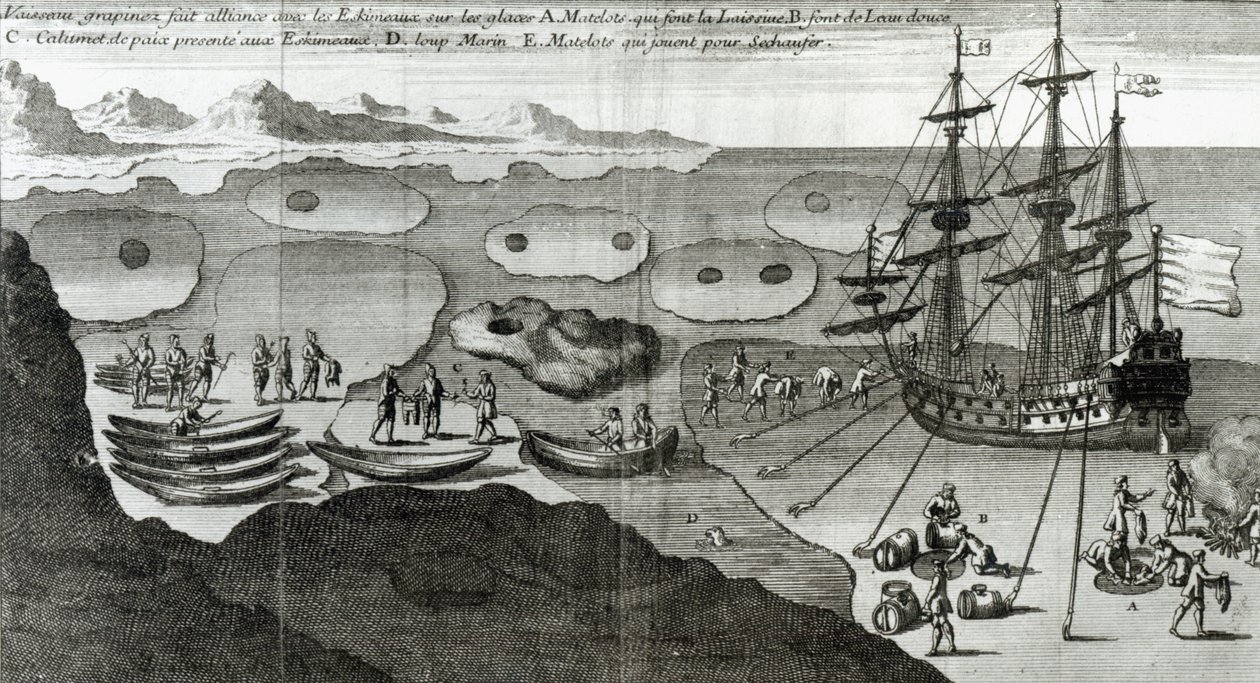 Das Schiff schließt Bündnis mit den Eskimos, aus 